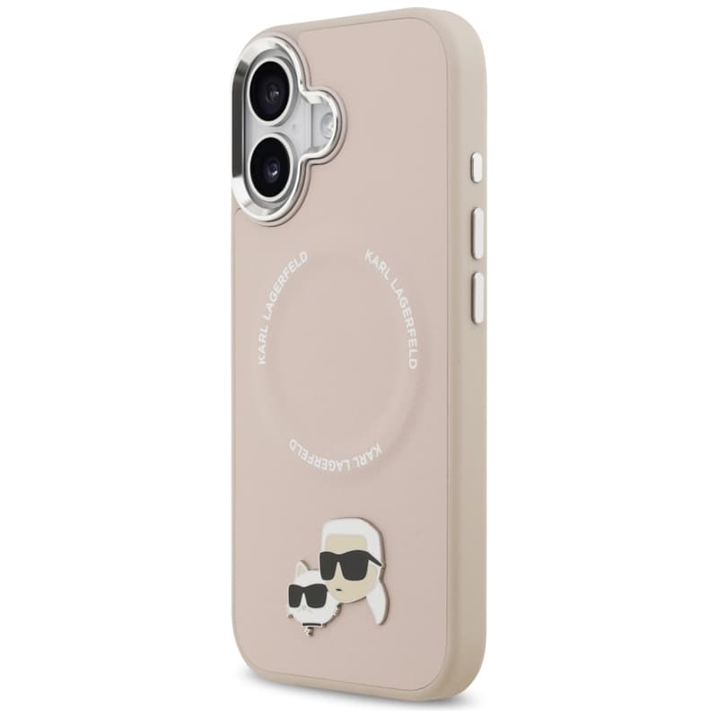 Karl Lagerfeld Karl & Choupette Pins MagSafe - Case for iPhone 17 (pink) 2