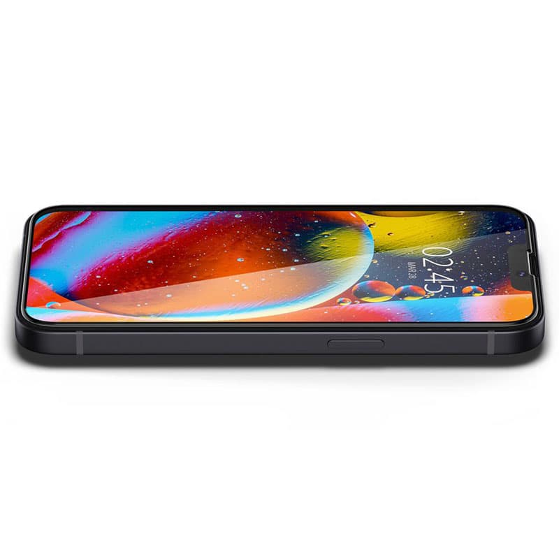 Spigen Glass FC - Tempered Glass for iPhone 17e / 16e / 14 / 13 / 13 Pro (Black Frame) 6