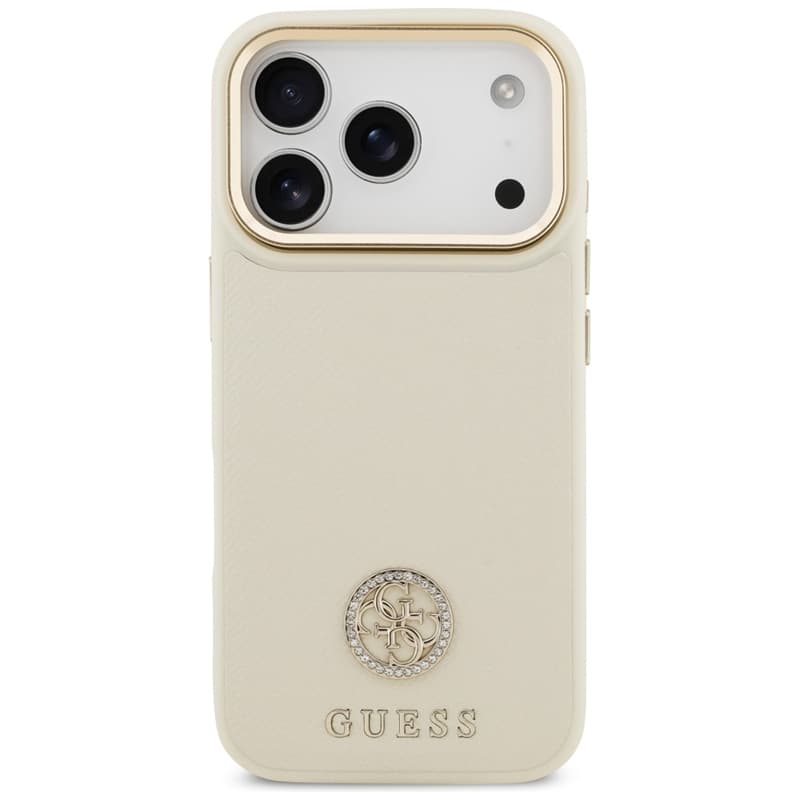 Guess Grained Strass Logo MagSafe - Case iPhone 17 Pro (beige) 3
