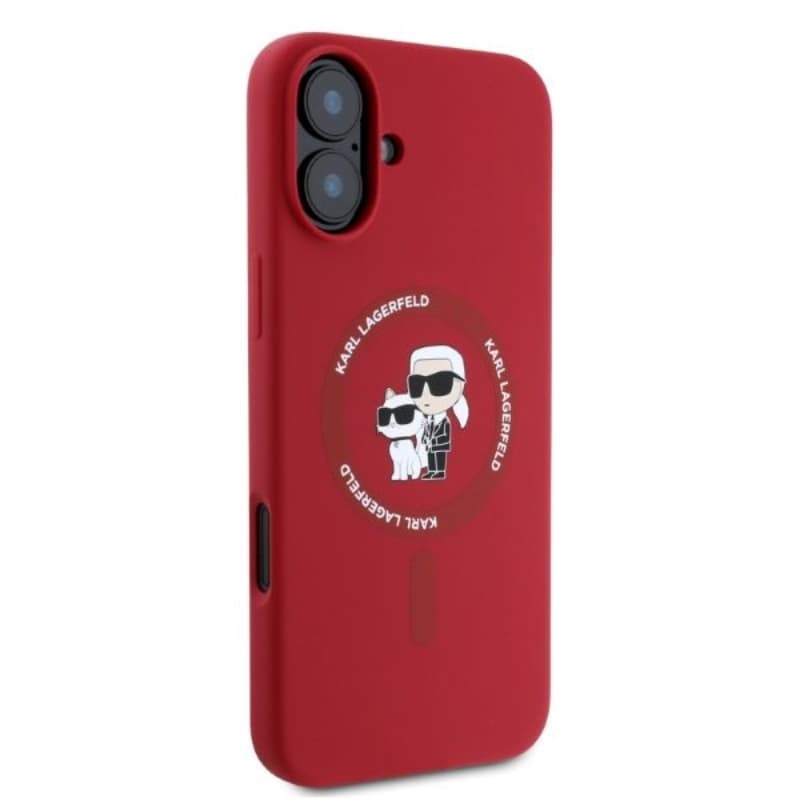 Karl Lagerfeld Silicone Karl & Choupette Ring MagSafe - Case iPhone 16 (red) 2