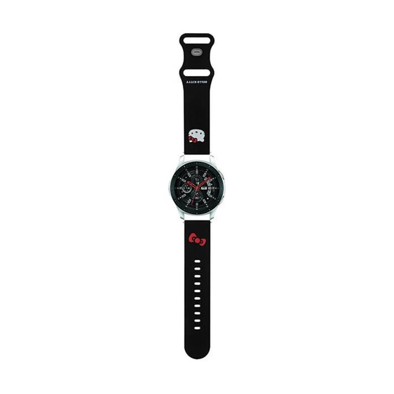 Hello Kitty Silicone Kitty Head - Universal strap for smartwatch 22 mm (black) 1