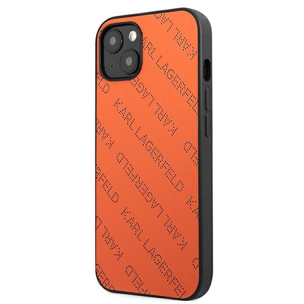 Karl Lagerfeld Perforated Allover - Cover for iPhone 13 mini (Orange) 2