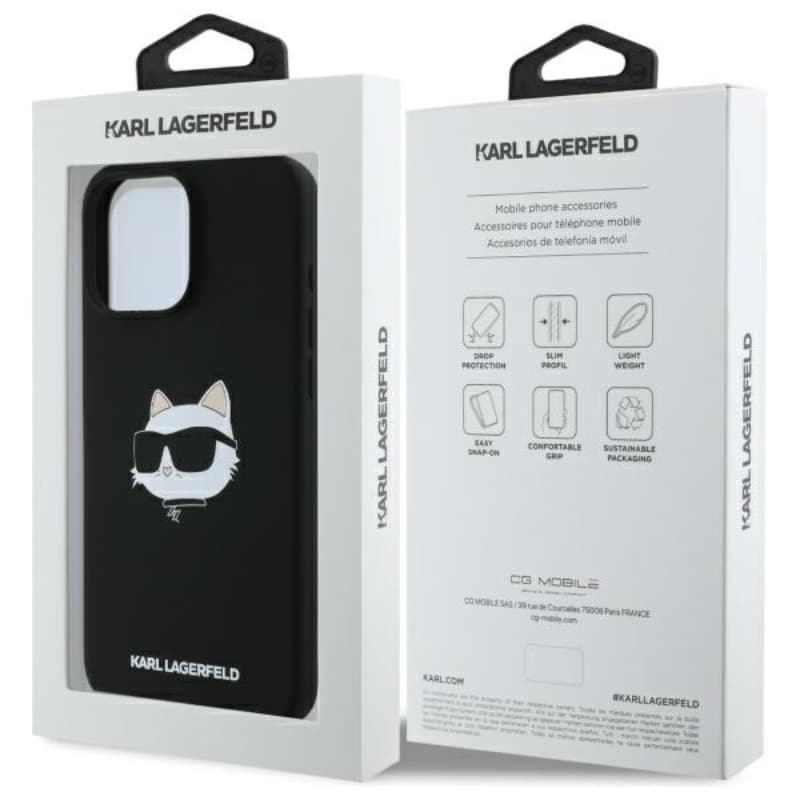 Karl Lagerfeld Silicone Choupette Head Print MagSafe - Case iPhone 16 Pro (black) 8