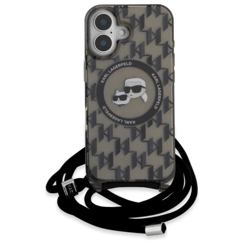 Karl Lagerfeld IML Crossbody Monogram Karl & Choupette Head MagSafe - Case for iPhone 16 (black) 2