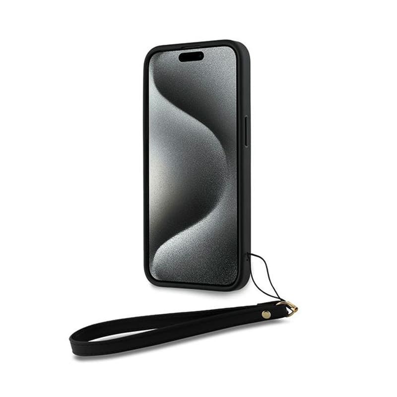 DKNY Wrist Strap Stock Logo - Case for iPhone 14 Pro Max (Black) 4