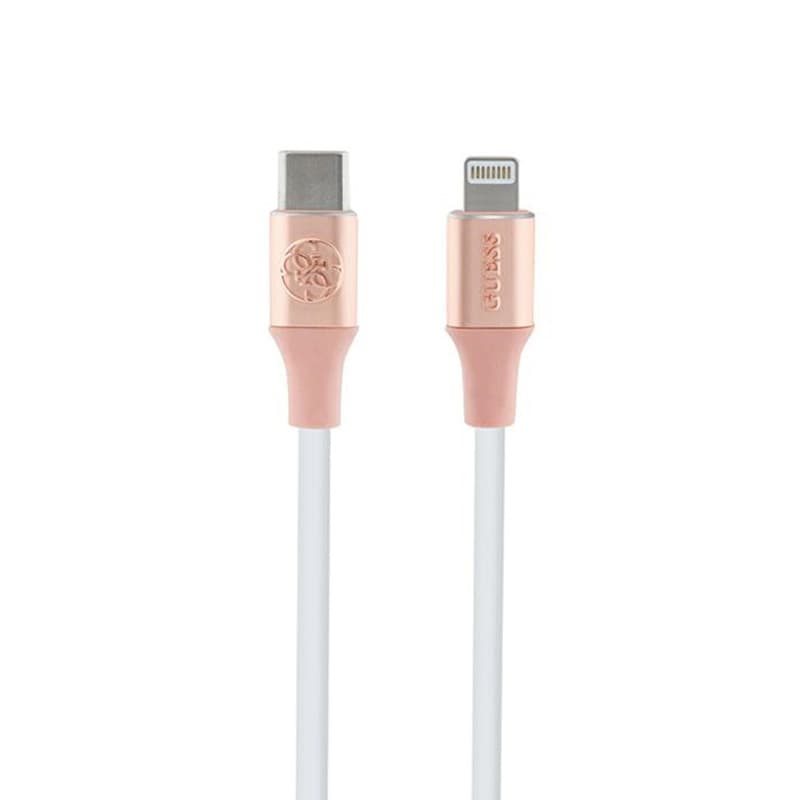 Guess Ebossed Logo - USB-C to Lightning cable MFi certified 1.5m (pink) 1