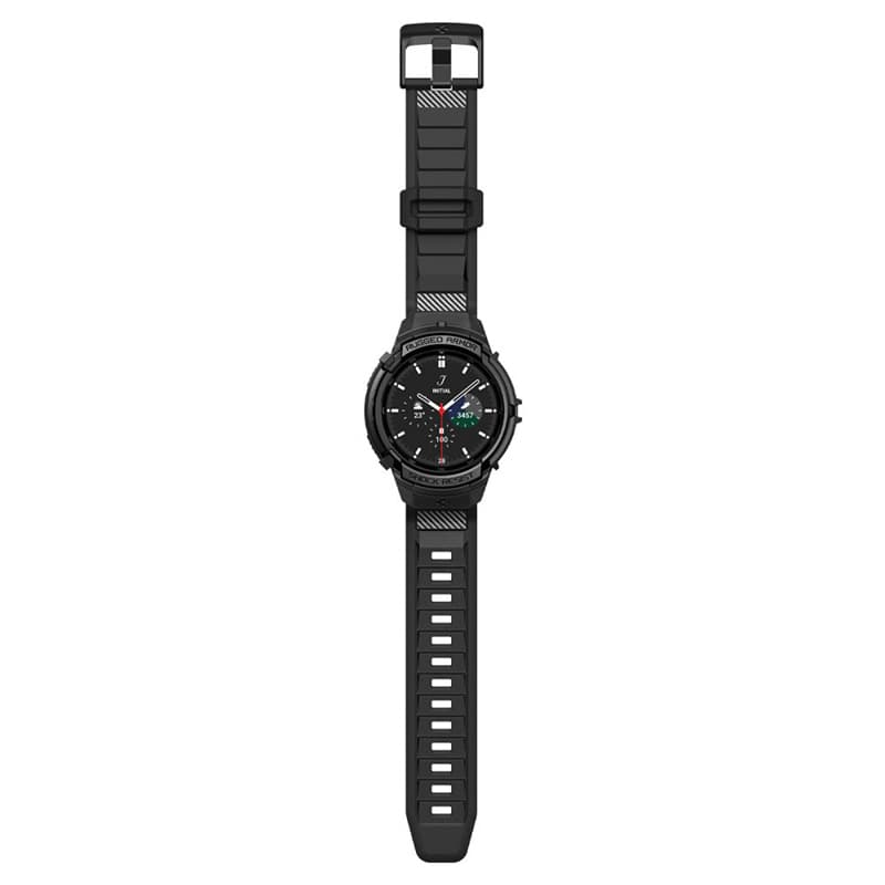 Spigen Rugged Armor Pro - Strap + case for Samsung Galaxy Watch 6 Classic 43 mm (Black) 7