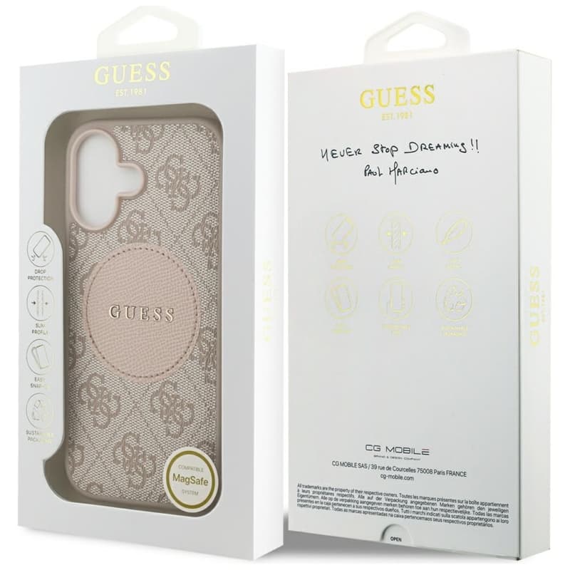 Guess 4G Circle Classic Logo MagSafe - Case iPhone 17 (pink) 8