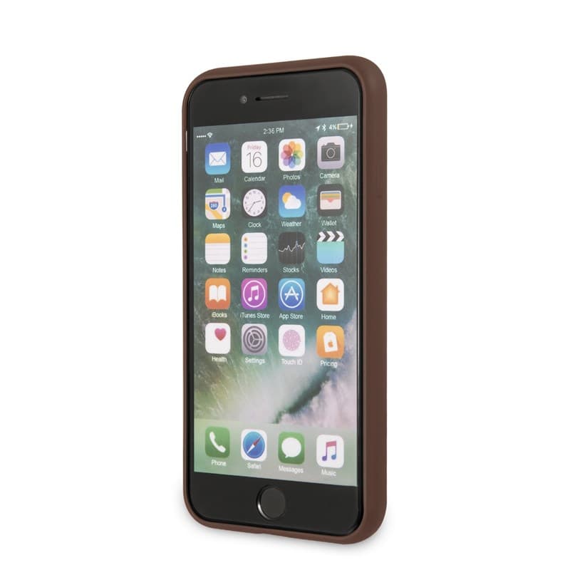 Guess 4G Bottom Stripe Collection - Etui iPhone SE 2020 / 8 / 7 (Brown) 6