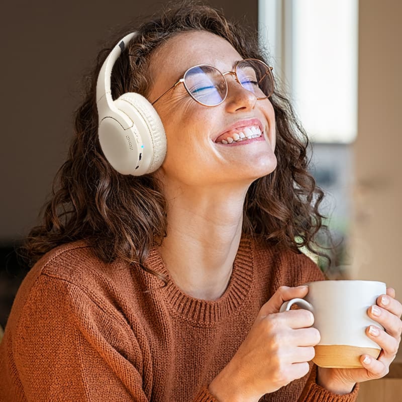 WEKOME M11 Enjoyer Series - Wireless Over-Ear Bluetooth V5.3 ANC Headphones (White) 5