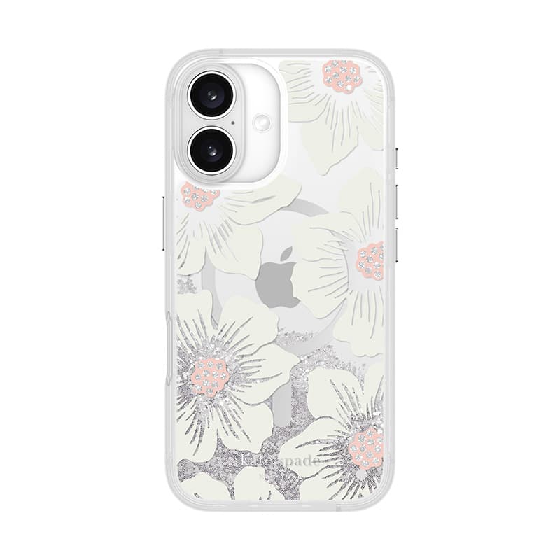Kate Spade New York Liquid Glitter MagSafe - Case for iPhone 16 (Hollyhock Floral) 2