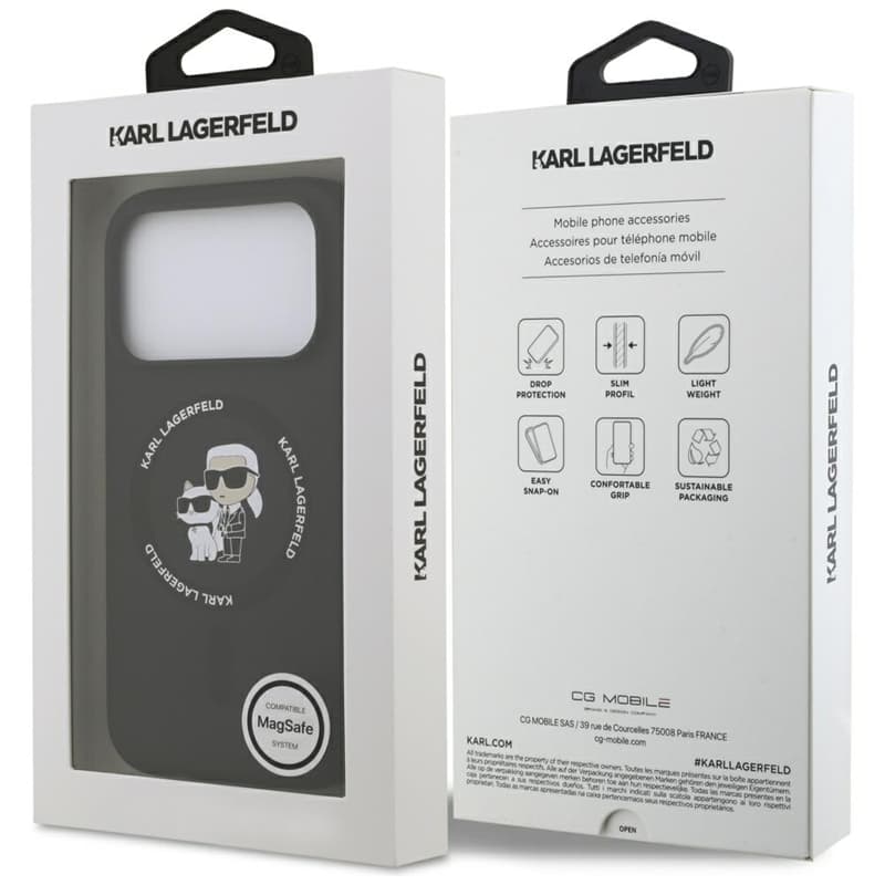 Karl Lagerfeld Silicone Karl & Choupette Ring MagSafe - Case iPhone 17 Pro Max (black) 8