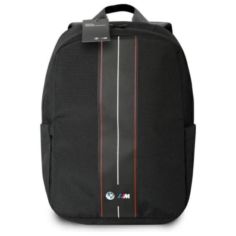 BMW Nylon Red Stripe - Laptop Backpack 16" (Black) 4