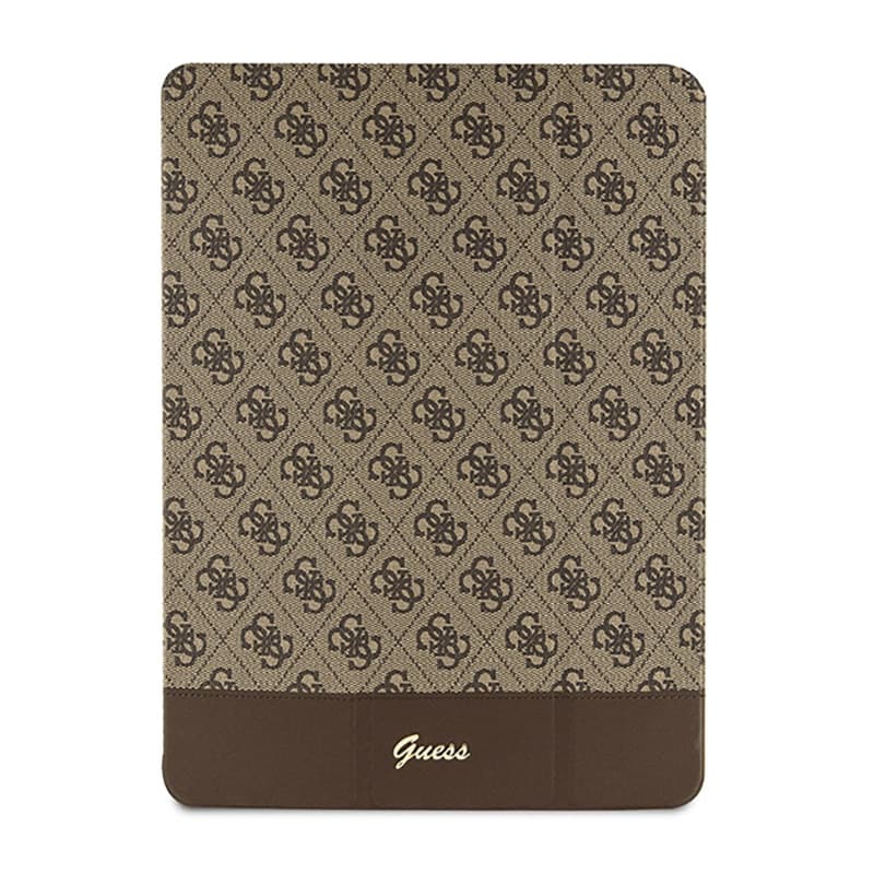Guess 4G Stripe Allover - Case for iPad Pro 12.9" (2022-2020) (Brown) 1