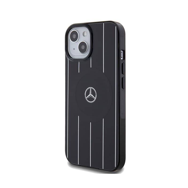 Mercedes Double Layer Crossed Lines MagSafe - iPhone 15 Case (Black) 2