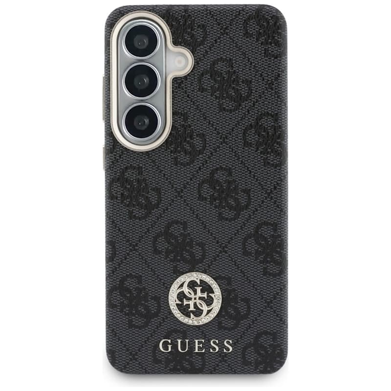 Guess 4G Rhinestone Round Logo MagSafe - Samsung Galaxy S26 Case (Black) 3