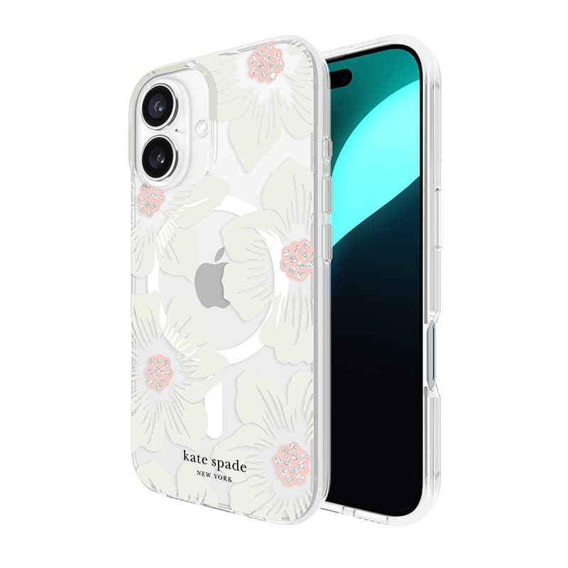 Kate Spade New York Protective MagSafe - Case for iPhone 16 (Hollyhock Floral)