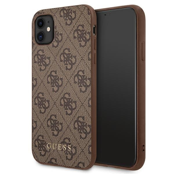 Guess 4G Metal Gold Logo - Case for iPhone 11 (brown)