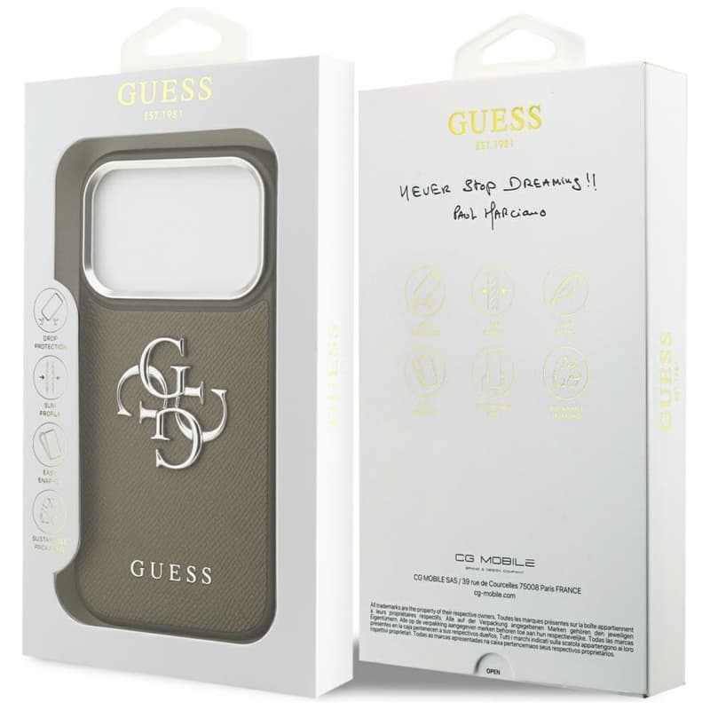 Guess Grained Big 4G Classic Logo - Case iPhone 17 Pro (brown) 8