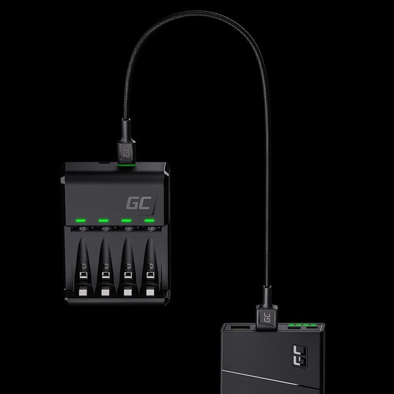 Green Cell GC VitalCharger Ni-MH AA and AAA battery charger with Micro USB and USB-C port 4