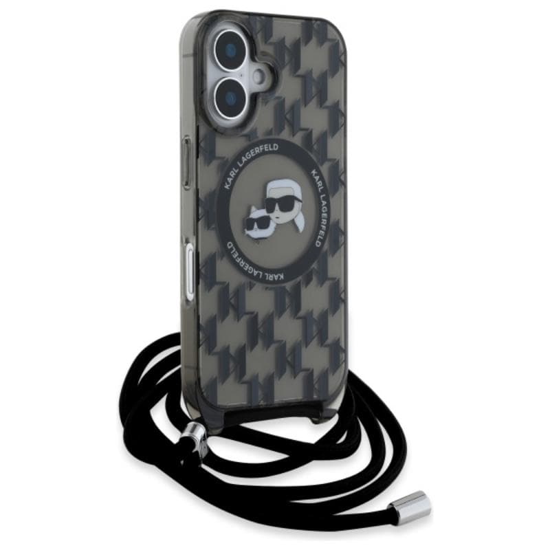 Karl Lagerfeld IML Crossbody Monogram Karl & Choupette Head MagSafe - Case for iPhone 16 (black) 3