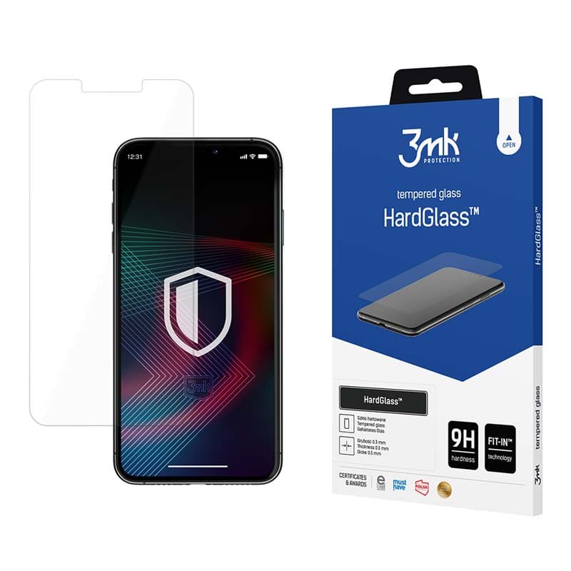 3mk HardGlass - Tempered Glass for iPhone 16e / iPhone 14 / iPhone 13 / iPhone 13 Pro