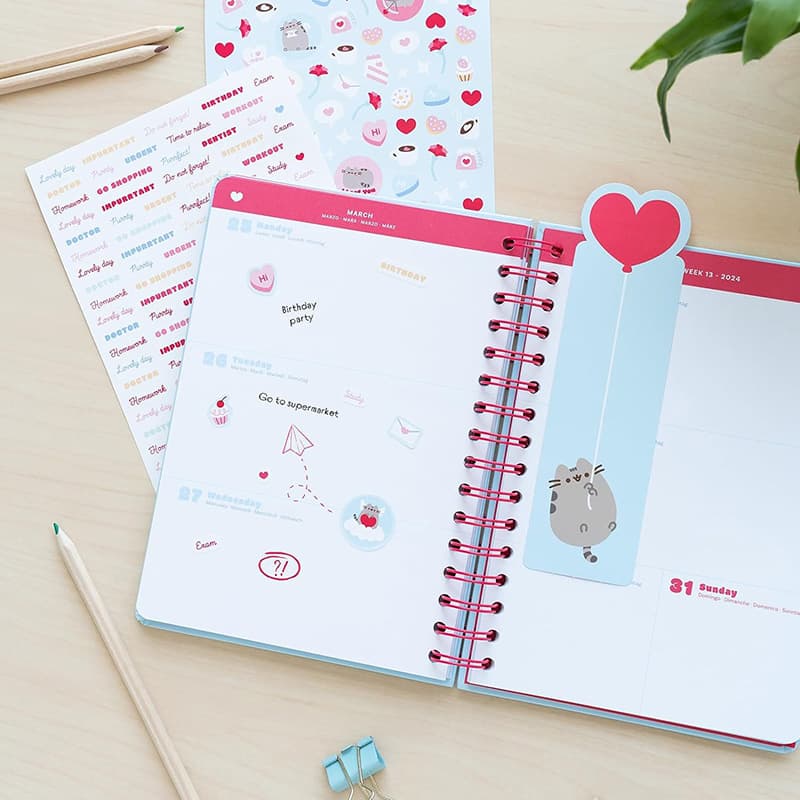 Pusheen - Calendar / Weekly Planner 2023/2024 from the Purrfect Love collection (14.8 x 21 cm) 5