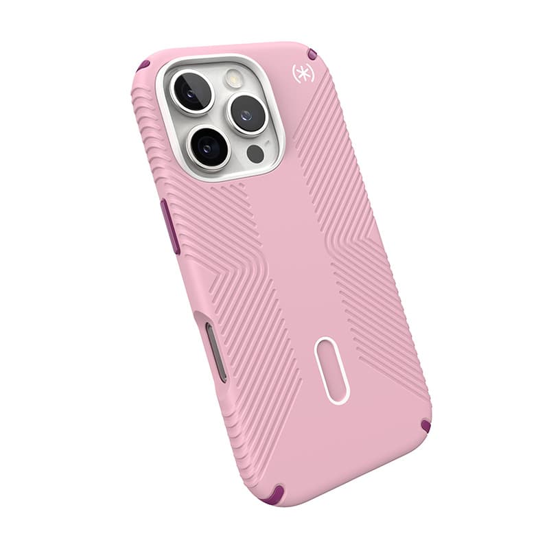 Speck Presidio2 Grip ClickLock & MagSafe - Case for iPhone 16 Pro (Wednesday Pink / Boysenberry Purple / White) 8