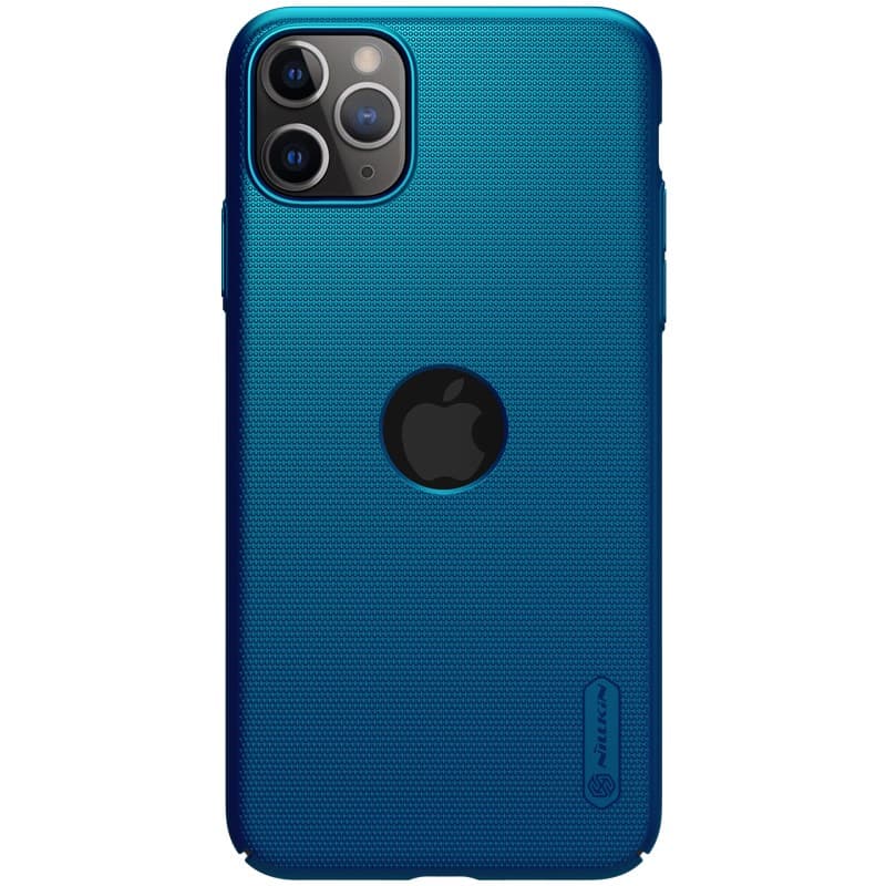 Nillkin Super Frosted Shield - Case for Apple iPhone 11 Pro Max z wycięciem na logo (Peacock Blue) 2