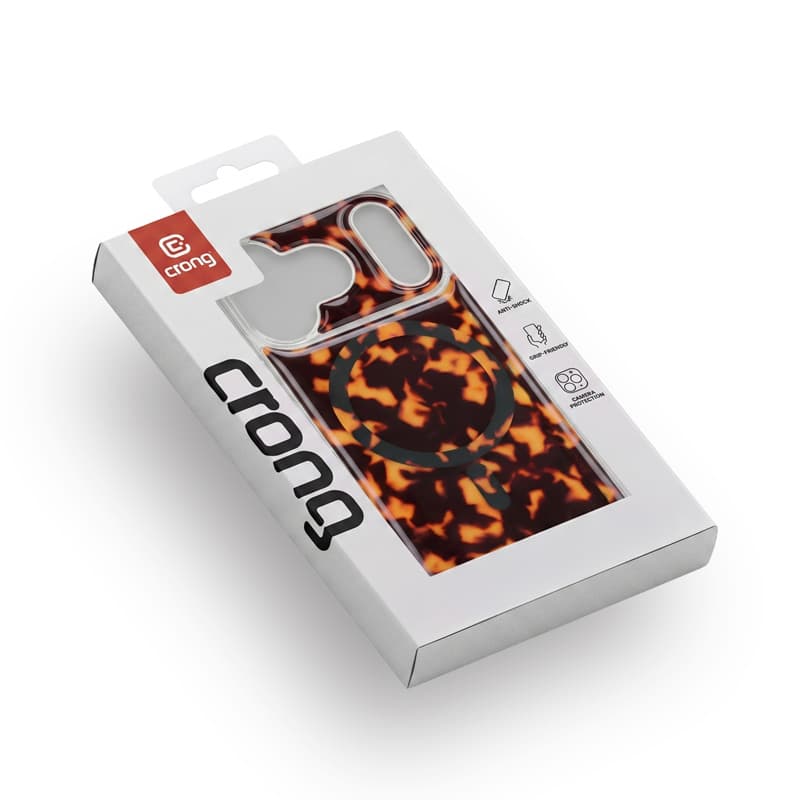Crong Deluxe MAG Cover - iPhone 16 Pro MagSafe Case (Tortoise) 6