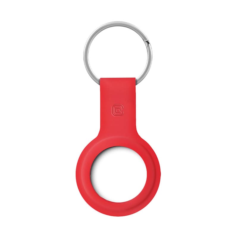 Crong Silicone Case with Key Ring – Protective keychain case for Apple AirTag 1/2 (red) 3