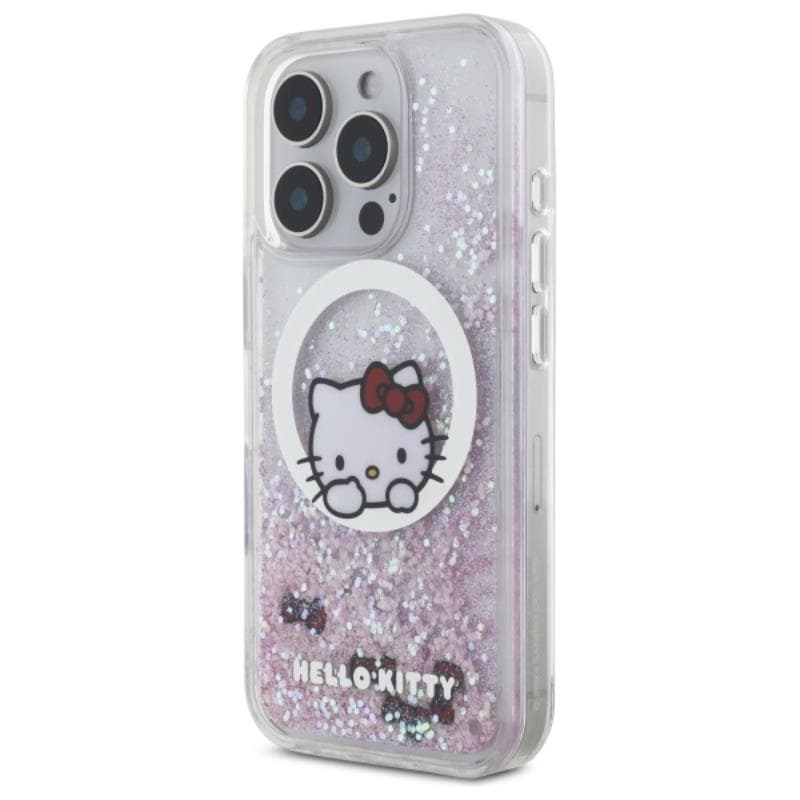 Hello Kitty Liquid Glitter Sweet Kitty Bows MagSafe - Case for iPhone 16 Pro (white) 2