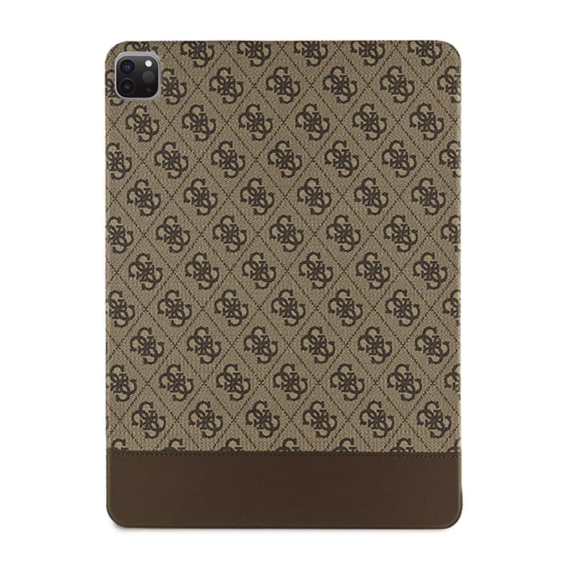 Guess 4G Stripe Allover - Case for iPad Pro 12.9" (2022-2020) (Brown) 2