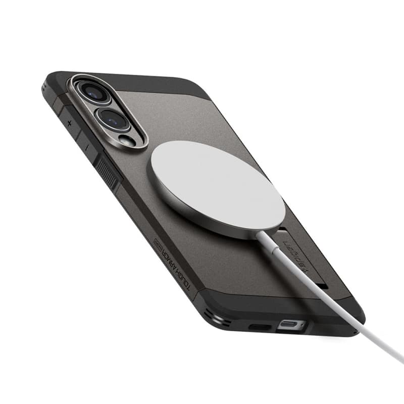 Spigen Tough Armor MagSafe - Case for Samsung Galaxy S25 Edge (Gunmetal) 6