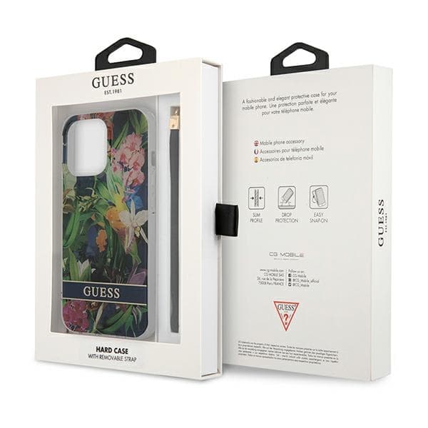 Guess Flower Cord - Cover for iPhone 13 Pro (Blue) 8