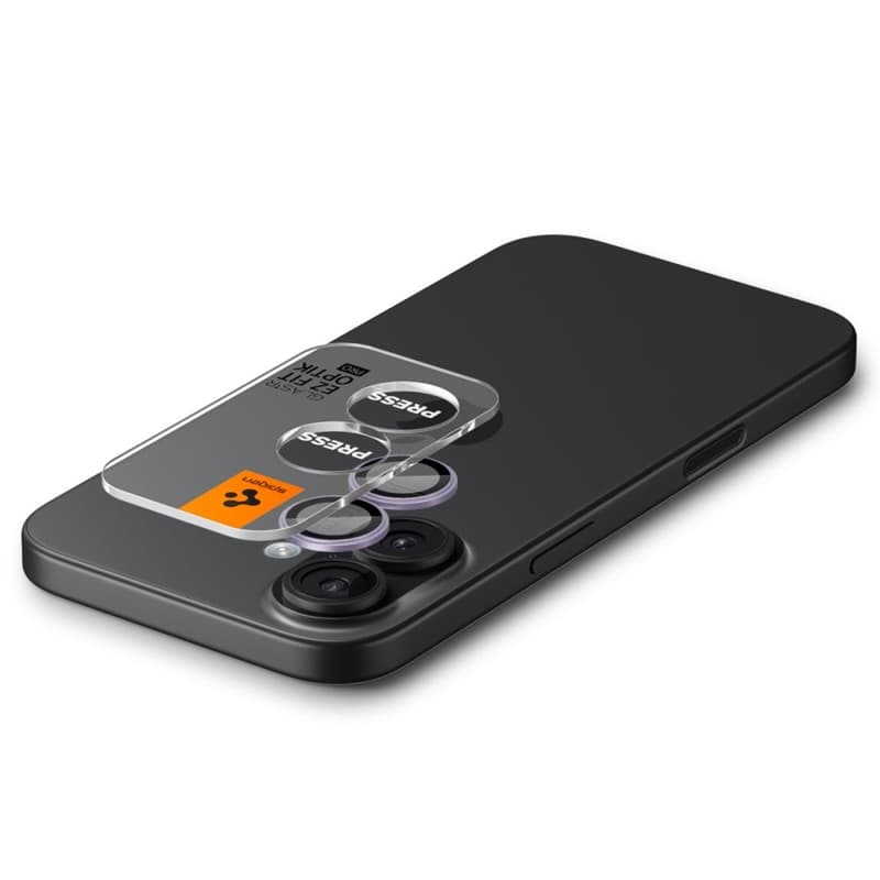 Spigen Optik Pro GLAS.TR EZ Fit Camera Protector 2-Pack - Glass Lens Protector for iPhone 16 / 16 Plus / 17 (2 pcs) (Purple) 5