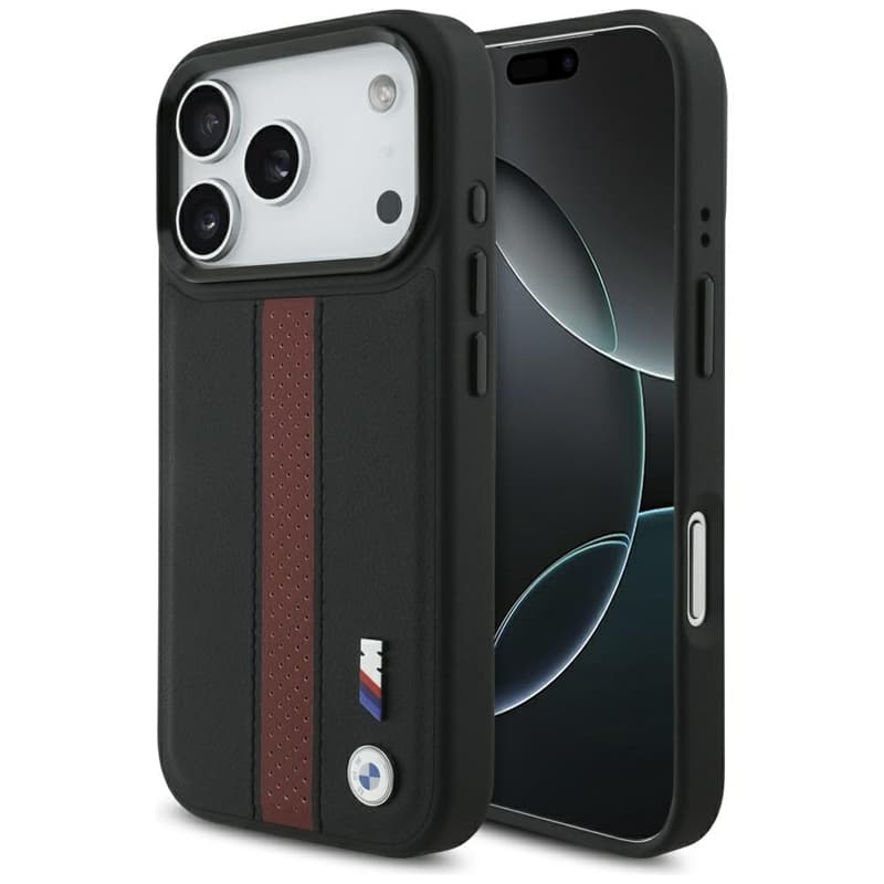 BMW M Perforated Stripe Logo MagSafe - iPhone 17 Pro Case (Red) 1