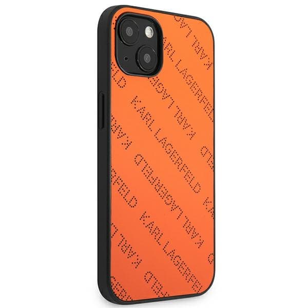 Karl Lagerfeld Perforated Allover - Cover for iPhone 13 mini (Orange) 4
