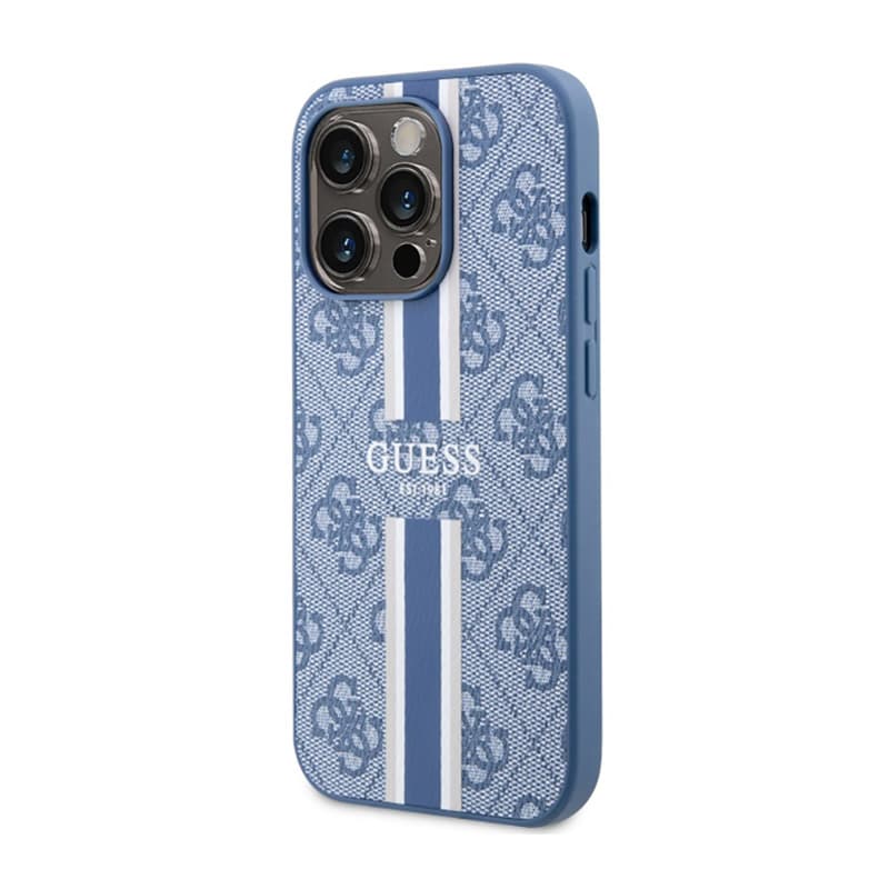 Guess 4G Printed Stripes MagSafe - Case for iPhone 14 Pro (Blue) 2