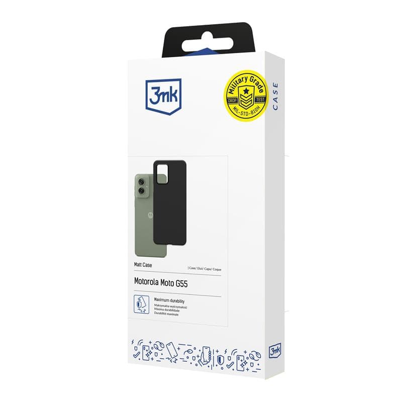 3mk Matt Case - Case for Motorola Moto G55 5G (Black) 4