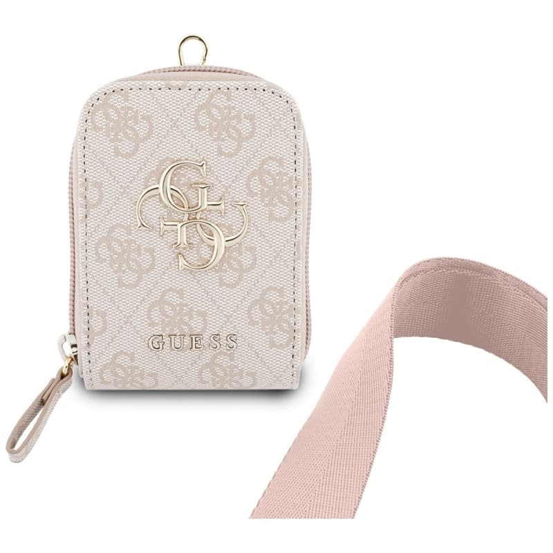 Guess 4G Metal Logo Universal Crossbody Phone Strap Small Purse - Lanyard/Shoulder Strap with Phone Wallet (Pink) 3
