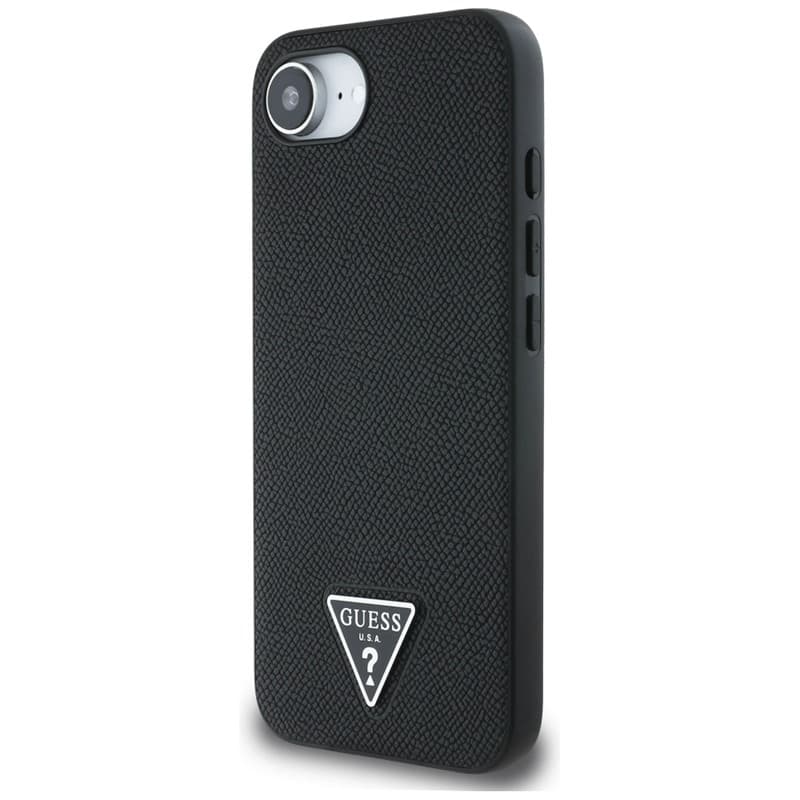 Guess Grained Triangle MagSafe - Case for iPhone 16e (black) 2