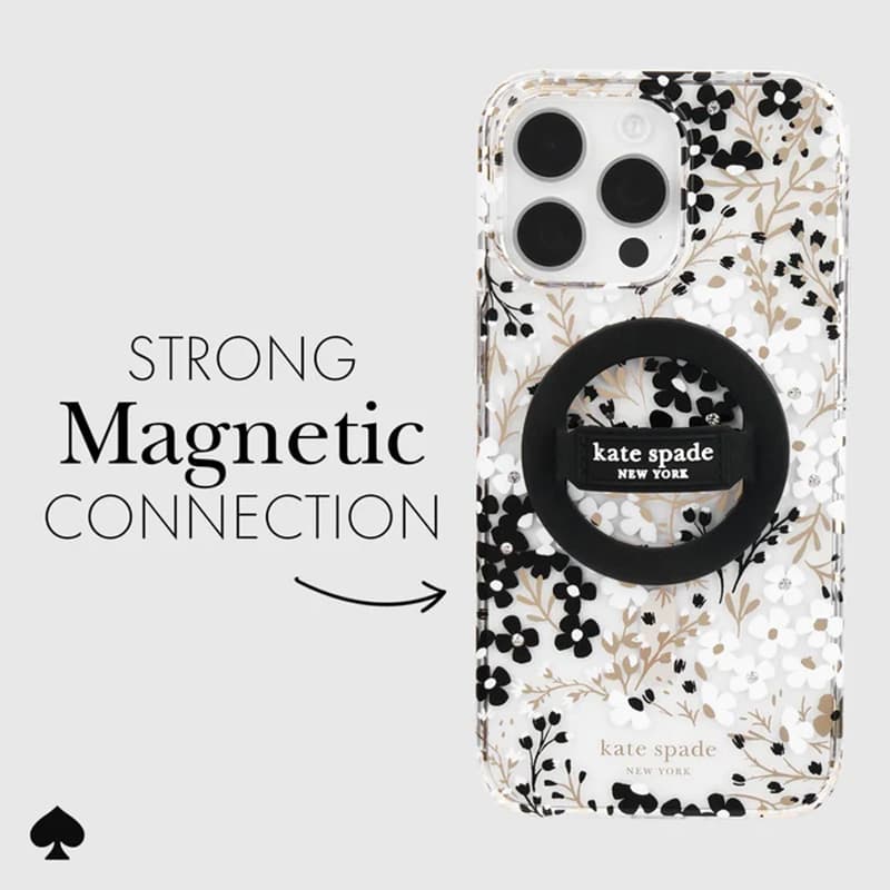 Kate Spade New York Magnetic Loop Grip - MagSafe Finger Holder (Black) 3
