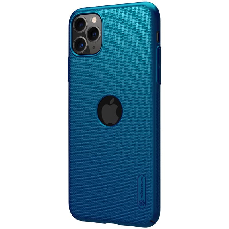 Nillkin Super Frosted Shield - Case for Apple iPhone 11 Pro Max z wycięciem na logo (Peacock Blue) 3