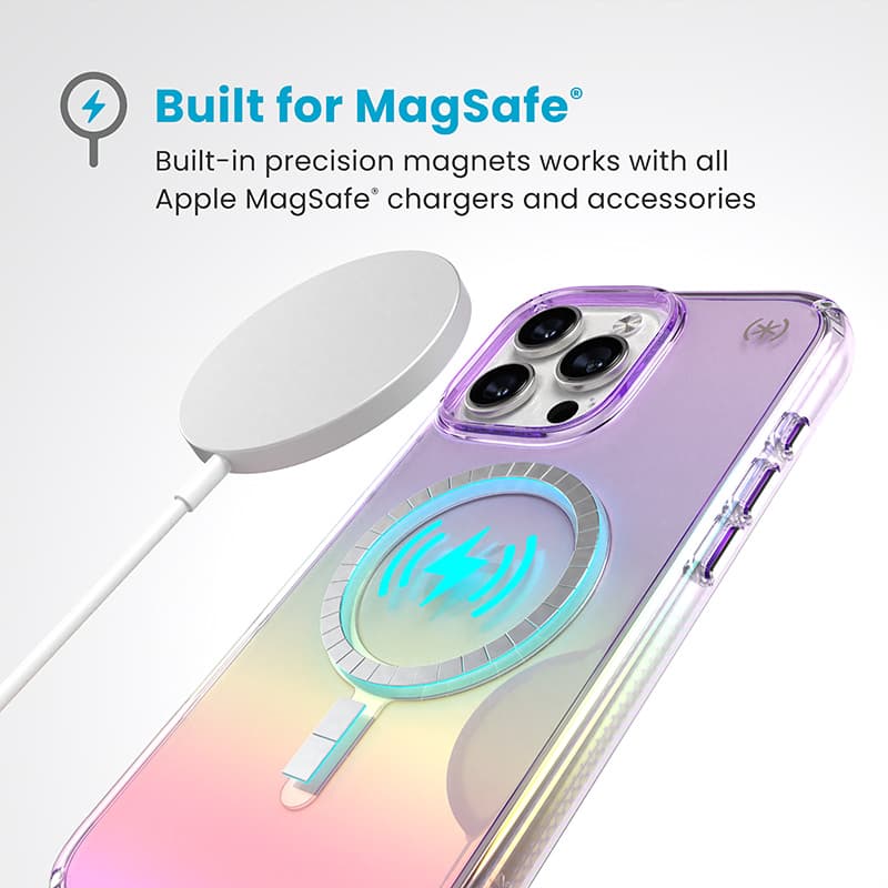 Speck Presidio2 Lux MagSafe - iPhone 16 Pro Max Case (Amazing Purple / Clear) 3