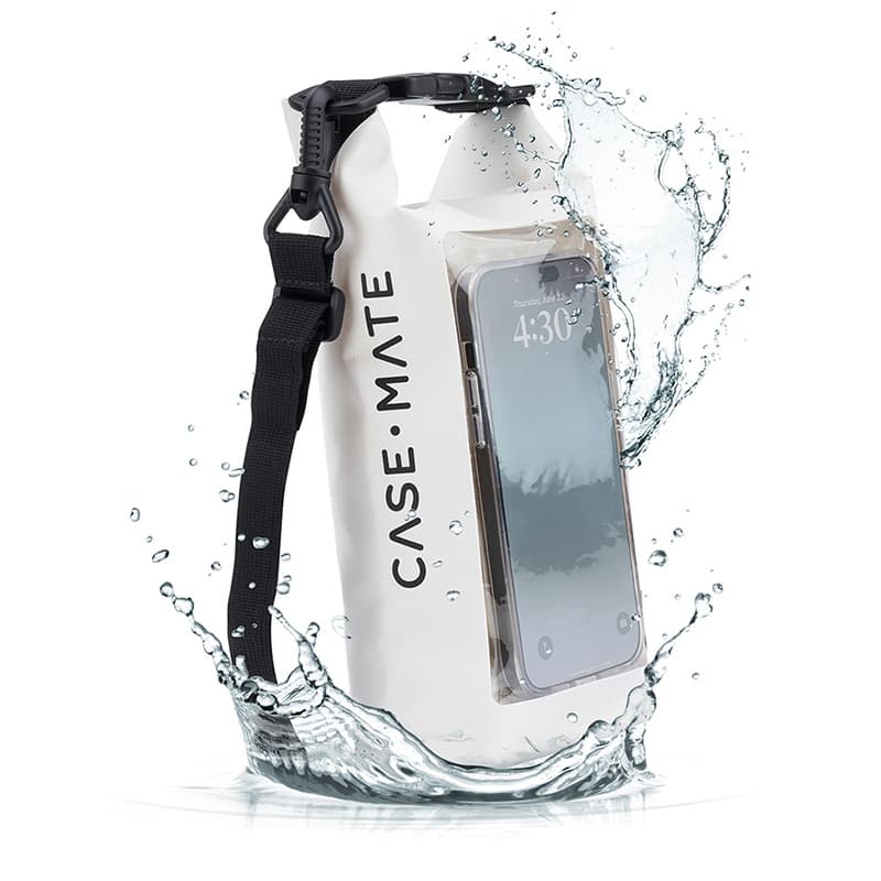 Case-Mate Waterproof Mini Phone Bucket Dry Bag - Waterproof bag with phone pocket up to 7" (Sand Dollar)