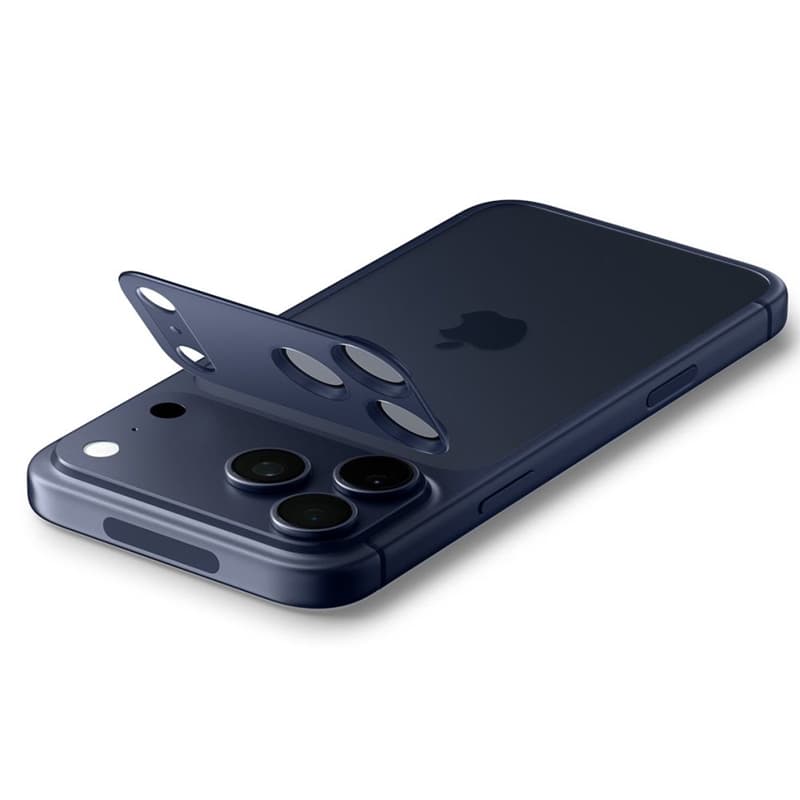 Spigen Optik Pro XL Glas.TR EZ Fit - iPhone 17 Pro Max Lens Protective Glass (Blue) 4