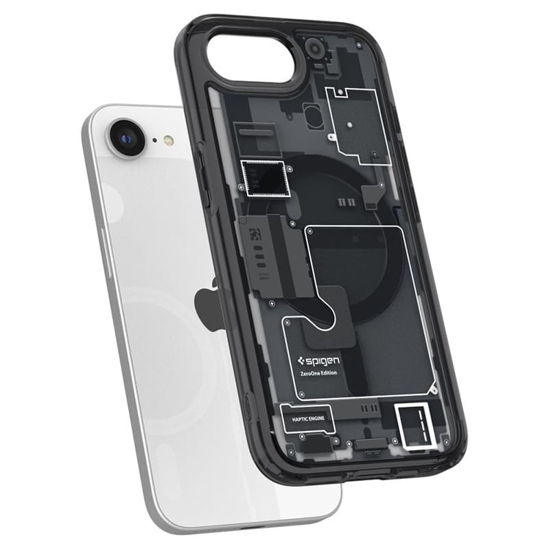 Spigen Ultra Hybrid Mag MagSafe - Case for iPhone 17e / 16e (Zero One Black) 6