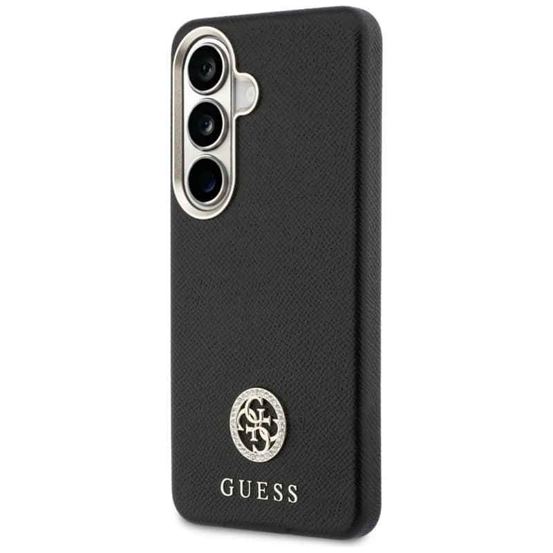 Guess Rhinestone Round Logo MagSafe - Samsung Galaxy S26 Case (Black) 2