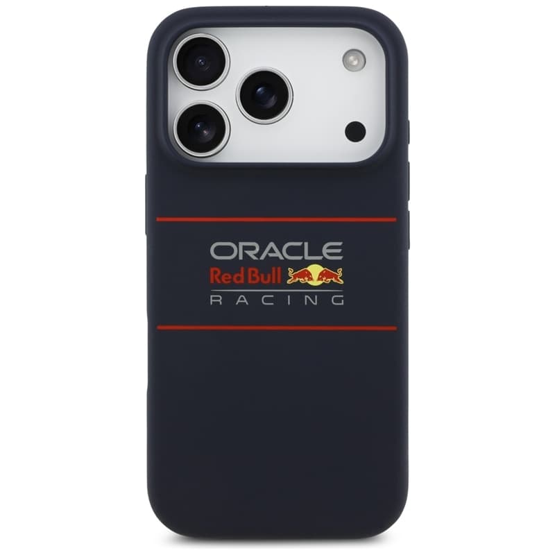 Red Bull Silicone Horizontal Centered Logo MagSafe - iPhone 17 Pro Case (Navy Blue) 3